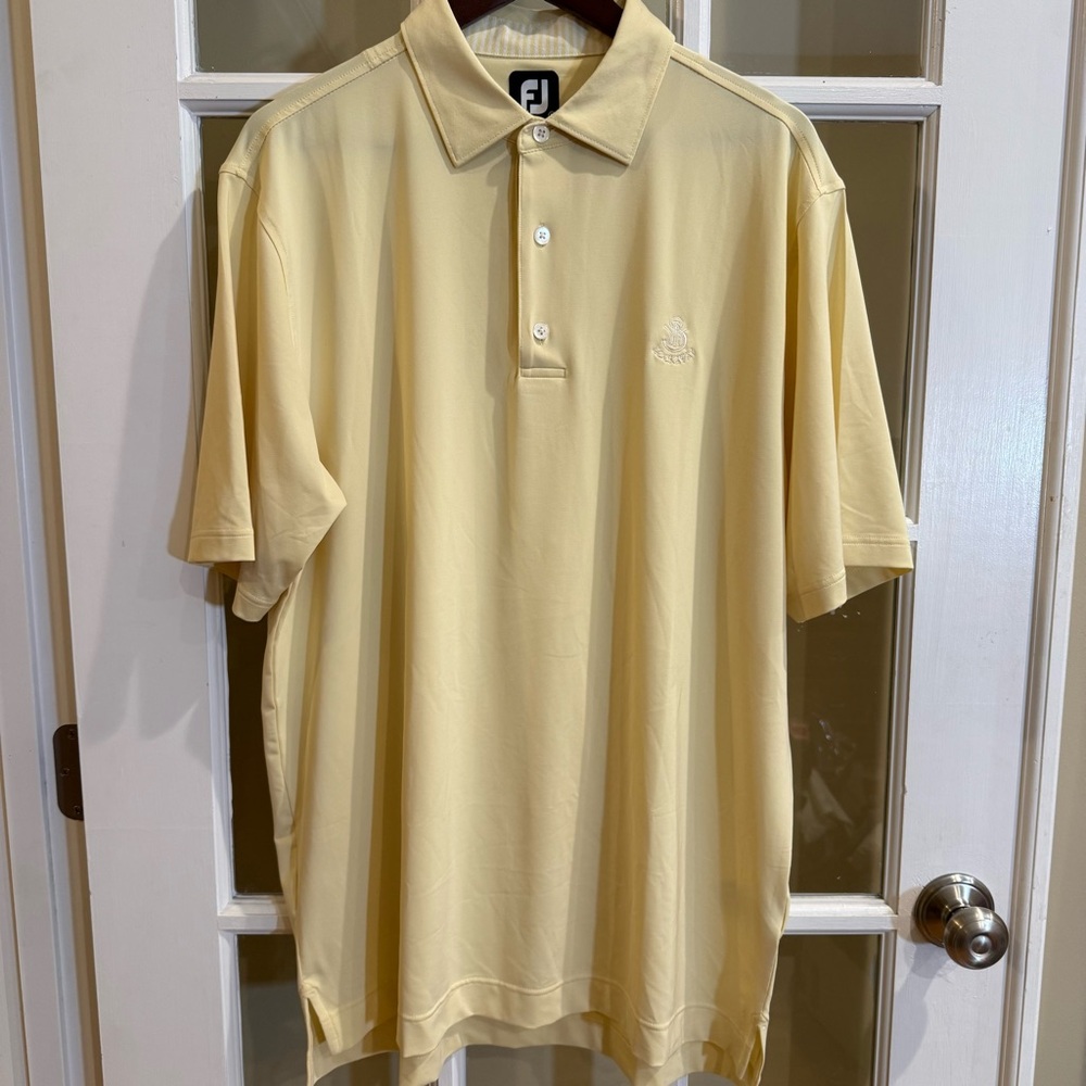 FootJoy Performance Polo Shirt Mens Large Yellow